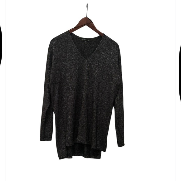 Women’s INC Gray Lightweight Sparkly Sweater, Medium - Picture 3 of 6
